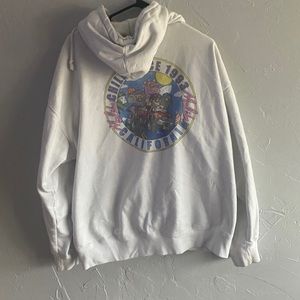 White oversized hoodie